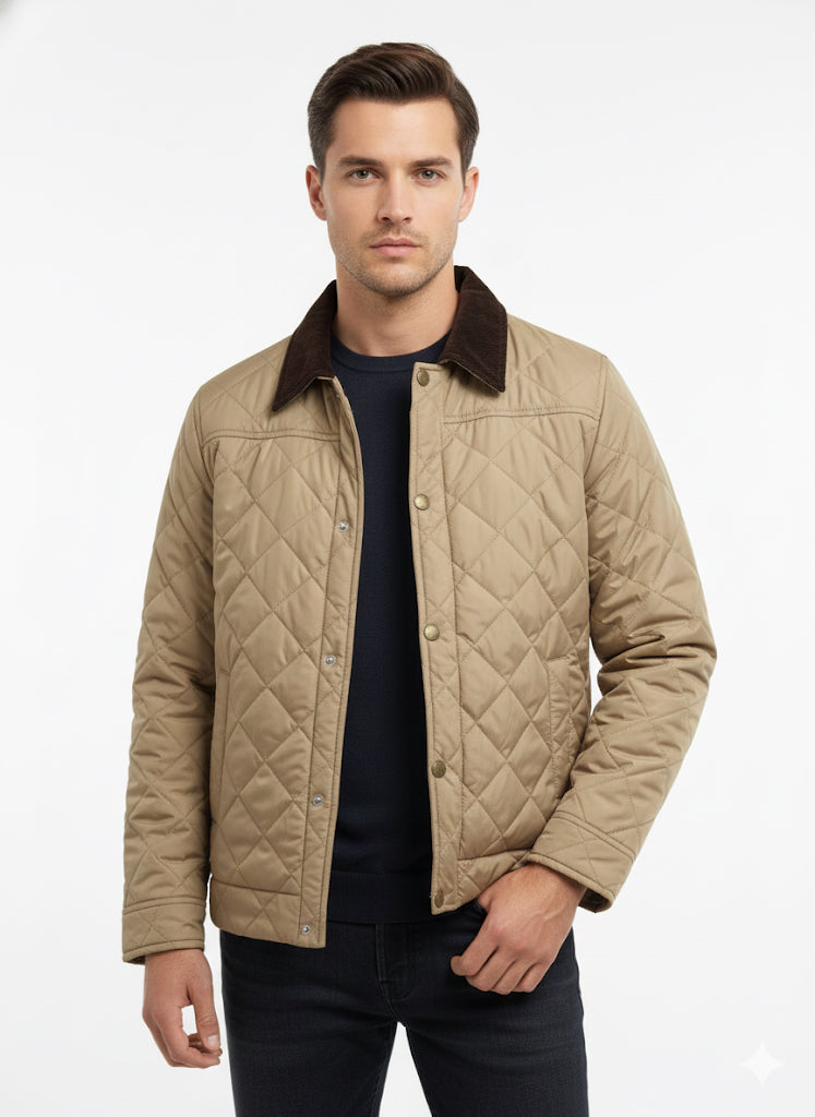 Quilted beige Jacket